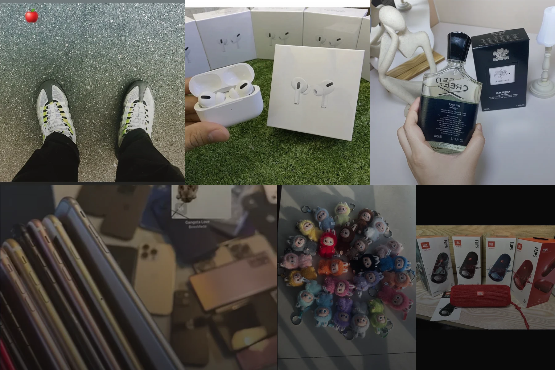 Representative merchandise collage from the current pack.